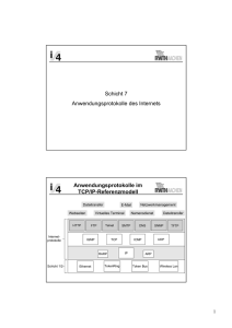 Schicht 7 Anwendungsprotokolle des Internets