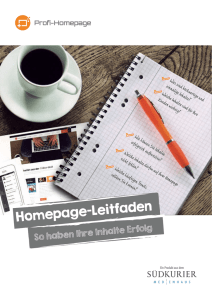 Homepage-Leitfaden - Profi