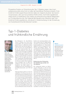 Typ-1-Diabetes und frühkindliche Ernährung