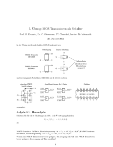 5. Übung: MOS-Transistoren als Schalter
