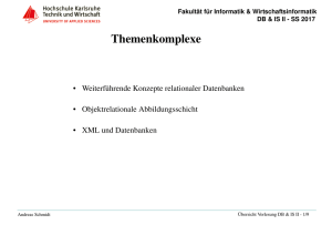 Übersicht Vorlesung