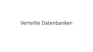 Verteilte Datenbanken