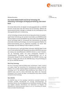 Aus Unister Media GmbH wird Ad Up Technology AG Advertising