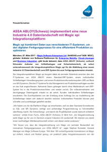 ASSA ABLOY(Schweiz) implementiert eine neue Industrie 4.0
