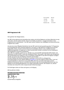 ORF-Programme in HD - Tiroler Gemeindeverband