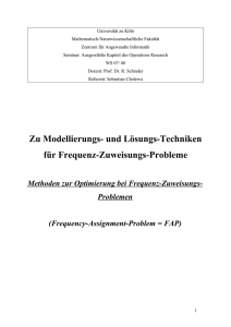 Models and Solution Techniques for Frequency Assignment