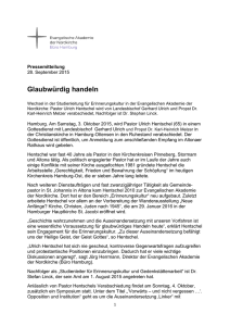 Pressemitteilung - Evangelische Akademie der Nordkirche