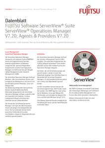 Datenblatt: FUJITSU Software ServerView Operations Manager