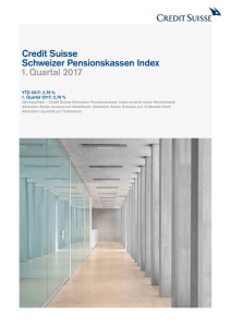 Credit Suisse Schweizer Pensionskassen Index 1. Quartal 2017
