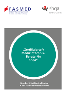 Zertifizierte/r Medizintechnik- Berater/in shqa