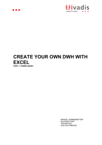 Create your own DWH - Part 1 Power Query