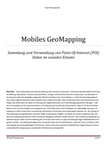 Mobile data collection and geoservices