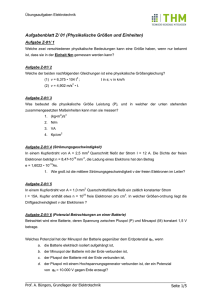 Aufgabenblatt Z/ 01 (Physikalische Größen und Einheiten)