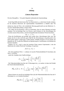 Lineare Regression - Department Chemie und Biologie