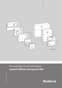 Servicehandbuch für das Fachhandwerk Logamatic EMS plus und