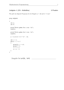 Ausgabe bei a=24, b=5: