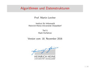 Algorithmen und Datenstrukturen - Universität Düsseldorf: Informatik