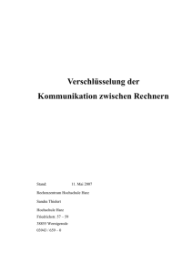 Verschlüsselung der Kommunikation zwischen