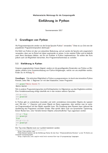 Notes on python