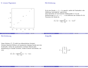 9. Lineare Regression KQ-Schätzung KQ