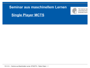 Seminar aus maschinellem Lernen Single Player MCTS