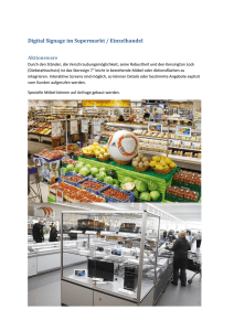 Digital Signage im Supermarkt / Einzelhandel