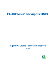 CA ARCserve Backup für UNIX - Agent für Oracle