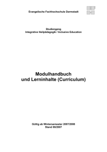 Modulhandbuch - Evangelische Hochschule Darmstadt