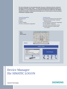 Device Manager für SIMATIC LOGON