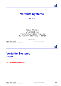 Betriebssysteme und verteilte Systeme