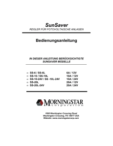 SunSaver - Morningstar Support