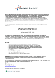 Web Entwickler (m/w)