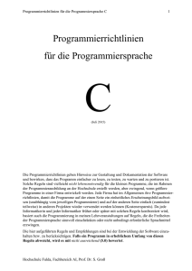 Programmierrichtlinien für die Programmiersprache