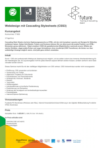 Webdesign mit Cascading Stylesheets (CSS3)