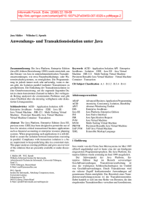 Anwendungs- und Transaktionsisolation unter Java