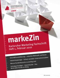 Karlsruher Marketing Fachschri He 1, Februar 2010