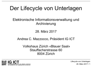 Andrea Carlo Mazzocco: Der Live-Cycle von Unterlagen