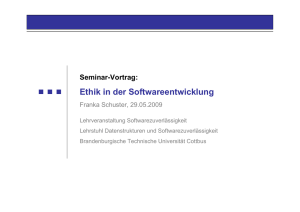 Ethik in der Softwareentwicklung