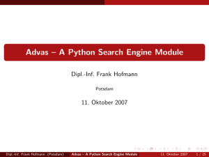 Advas -- A Python Search Engine Module