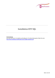 Installation KVV SQL - ezSoftware