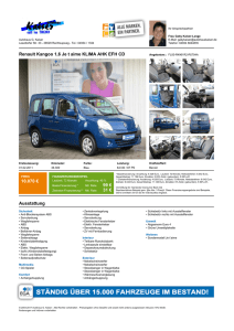 Renault Kangoo 1,6 Je t aime KLIMA AHK EFH CD 10.070 € 99 € 31