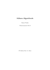 Vorlesungsmitschrift Höhere Algorithmik WS09/10 FU