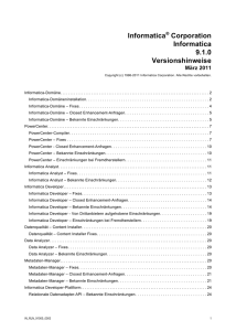 Informatica 9.1.0 Release Notes (German)