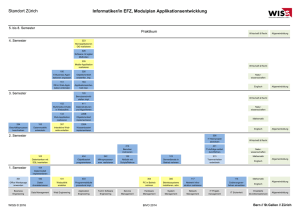 Modulübersicht Applikationsentwicklung Zürich