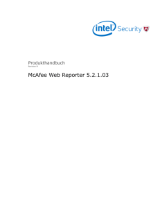 McAfee Web Reporter 5.2.1.03 Produkthandbuch