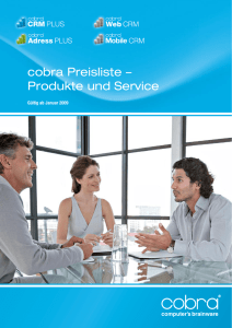 cobra Preisliste – Produkte und Service