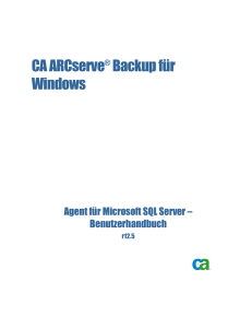 CA ARCserve Backup für Windows Agent für Microsoft SQL Server