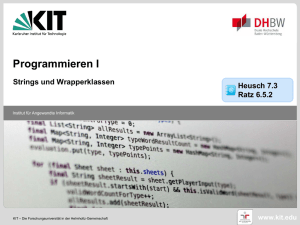 Strings und Wrapperklassen - KIT