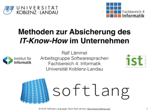 Methoden zur Absicherung des IT-Know-How im