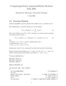 Computergestütztes wissenschaftliches Rechnen SoSe 2004